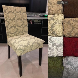 Set 6 Huse Universale Scaun Jacquard Fara Volan  Set 6 Huse Universale Scaun Jacquard Fara Volan