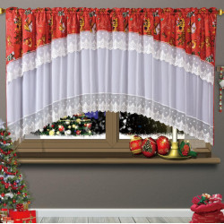 Set de Draperii și Perdele pentru Crăciun - Decor Festiv pentru Ferestrele Tale - Cadouri Craciun