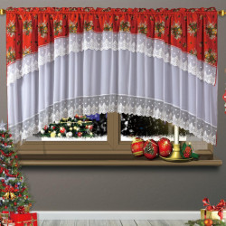 Set de Draperii și Perdele pentru Crăciun - Decor Festiv pentru Ferestrele Tale - Flori Craciun