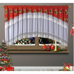 Set de Draperii și Perdele pentru Crăciun - Decor Festiv pentru Ferestrele Tale - Flori Craciun