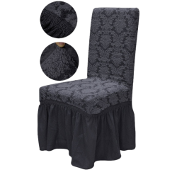 Set 6 Huse Universale Scaun Jacquard Cu Volan  Set 6 Huse Universale Scaun Jacquard Cu Volan