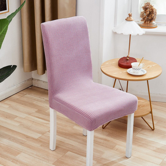 Set 6 huse universale pentru scaune - roz inchis