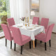 Set 6 huse universale pentru scaune - roz inchis