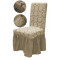 Set 6 Huse Universale Scaun Jacquard Cu Volan - Bej